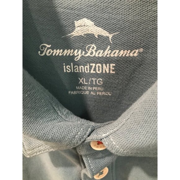 Tommy Bahama Shirt Mens XL Blue Island Zone Polo Pima Cotton Coastal Beach - Picture 3 of 9